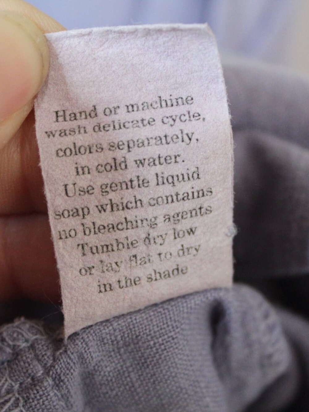 Vintage Blue Fish women's dress size 1 lavender linen natural fiber sleeveless - Picture 8 of 11